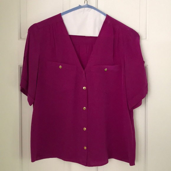 Amanda Uprichard Silk Button-Down Shirt - USA made - Picture 6 of 8